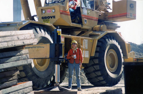 Tradeswoman at a construction site