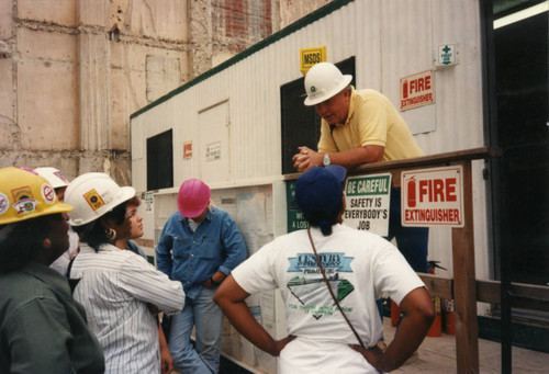 Tradeswomen at a construction site