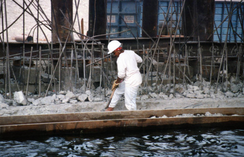 Tradeswoman at a construction site