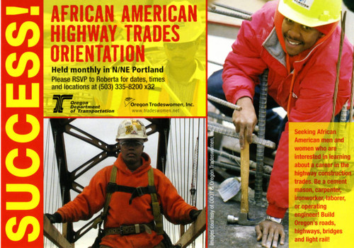 African American Highway Trades Orientation flyer