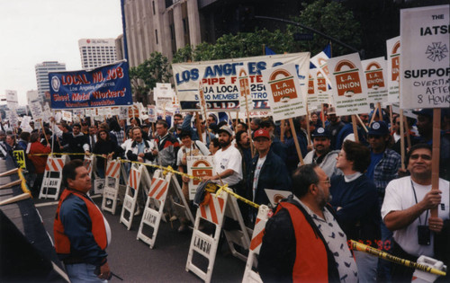 L.A. union demonstrators