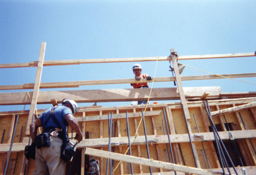 Carpenters at a construction site