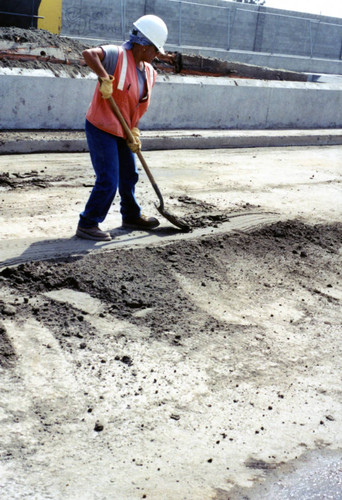 Tradeswoman at a construction site