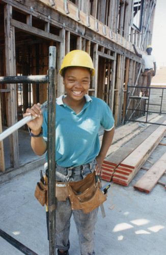 Trainee at a construction site