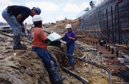 Bobbi Robinson and Vivian Price at a construction site