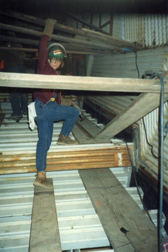 Tradeswoman at a construction site