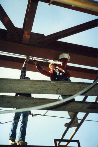 Electricians at a construction site