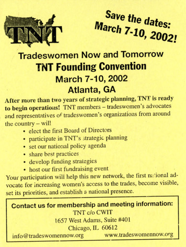 TNT Founding Convention flyer