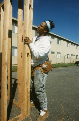 Trainee at a construction site