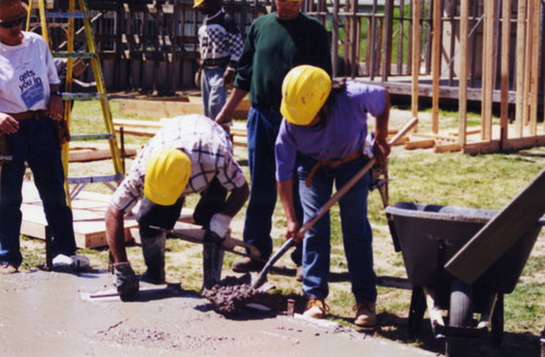 Laborers at a construction site