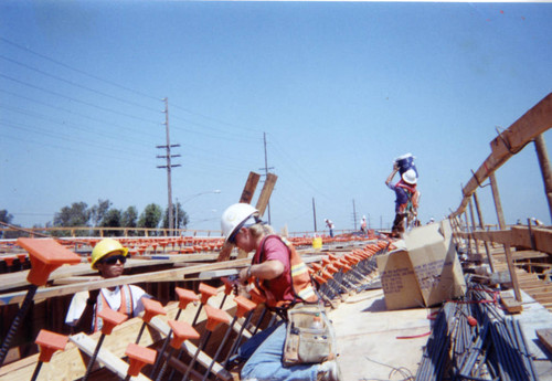 Carpenters at a construction site