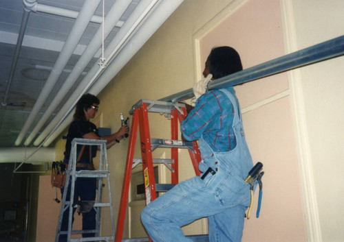 Electricians at the C.W. Barrett Elementary School