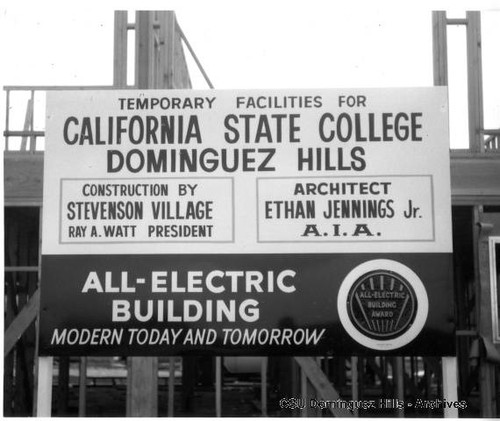 Sign for Watt Campus construction site