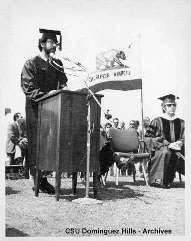 Ed Segal speaking at commencement