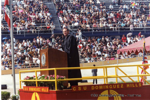 William Hauck speaking at 1994 graduation