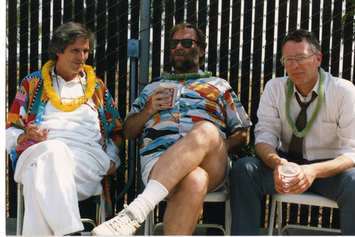 Gary Levine and others at President Brownell's retirement luau