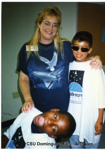 Challenger Learning Center teacher and students