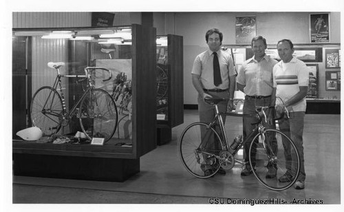 Bicycling display at DOminguez Hills