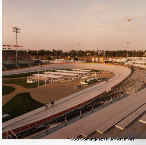 Eastern end of Velodrome at sunset