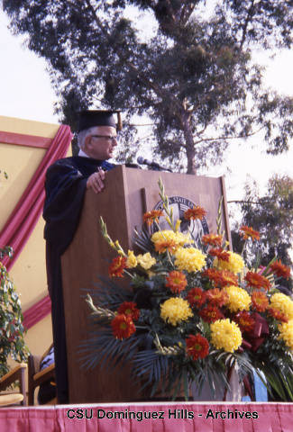 President Gerth at podium