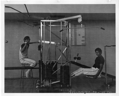 Toro players in Field House Fitness Room