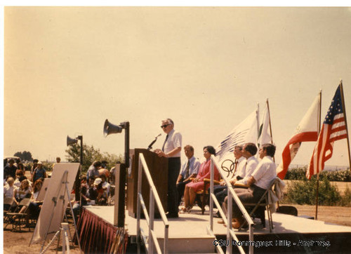 President Gerth at Velodrome Site Dedication