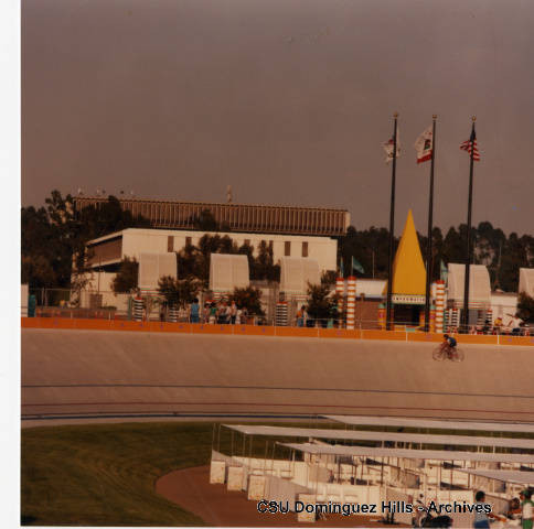 Olympic Velodrome with campus buildings