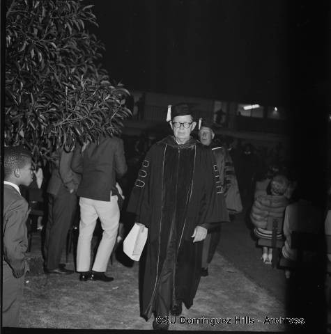 Cain and Loker at 1968 commencement