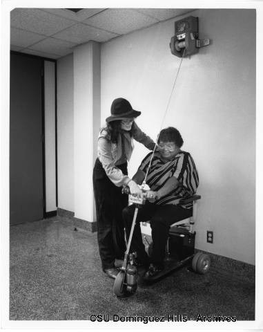 Mobility scooter training at Older Adult Center