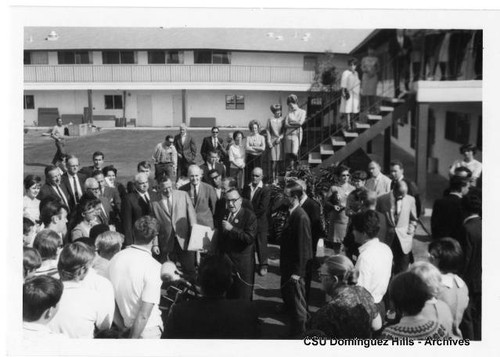 Governor Edmund "Pat" Brown visits Watt Campus during re-election campaign