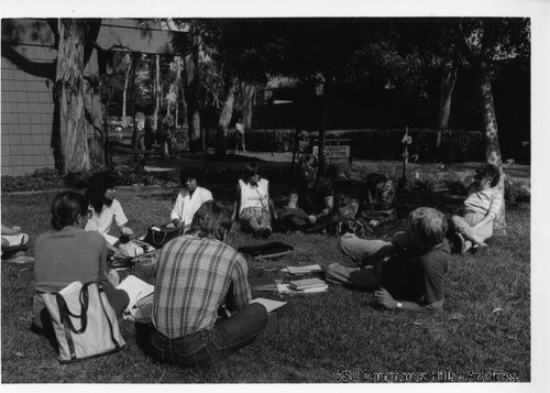 Class outside Small College