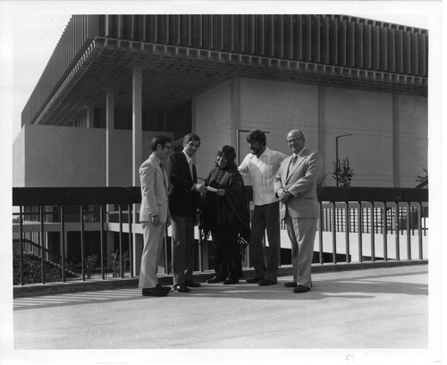 Check Presentation in front of Library