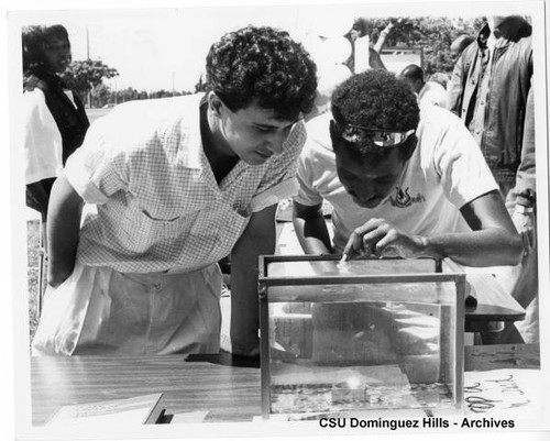 Students competing during Club Day