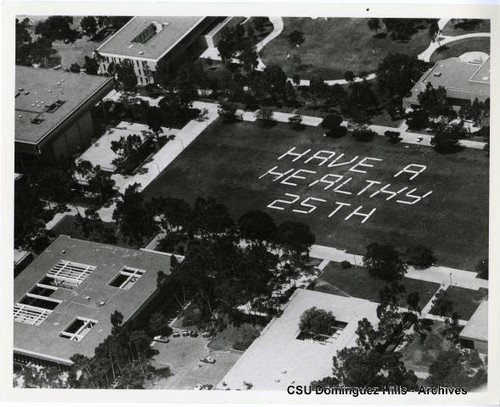 CSUDH twenty-fifth anniversary sign