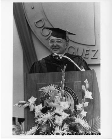 Dr. Jack Adams at 1983 graduation