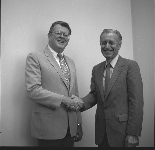 CSUDH President Richard Butwell and E.J. Panosian