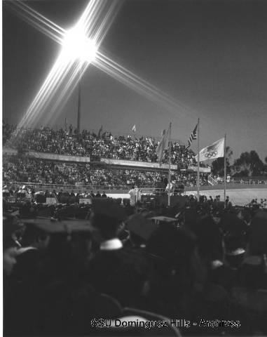 Flags at graduation ceremonies