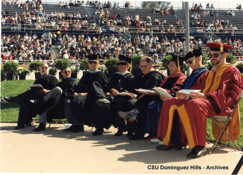 CSU Trustee members at graduation