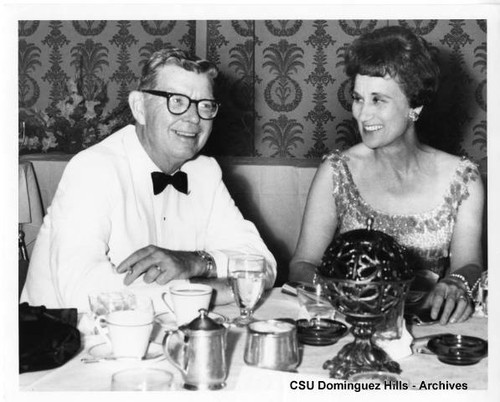 President Leo Cain and Mrs. Katherine Loker at the Spring Formal 1968