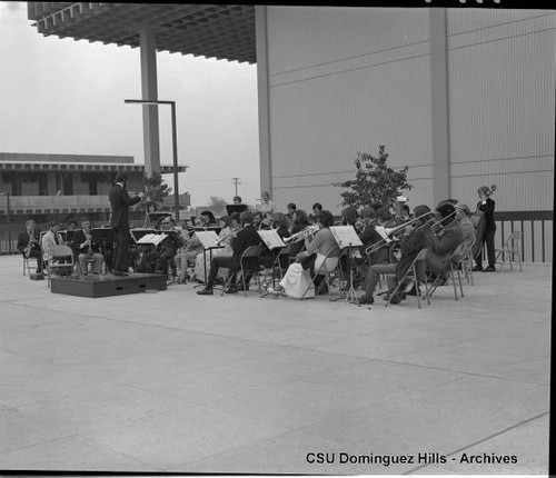 Dominguez Hills Band playing at commencement