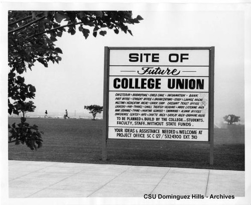 Future Student Union site sign