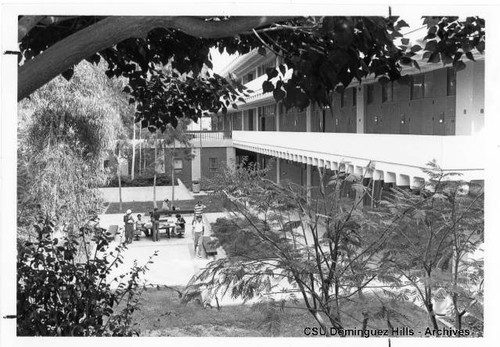 Natural Sciences and Mathematics Building and courtyard