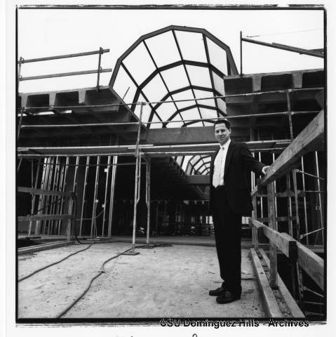 Director Louis Anderson at Loker Student Union construction site