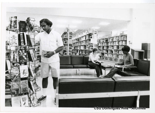 Campus library - shelves and reading area