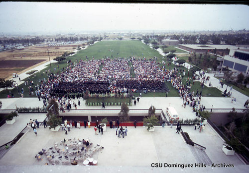 1975 Graduation assembly on mall