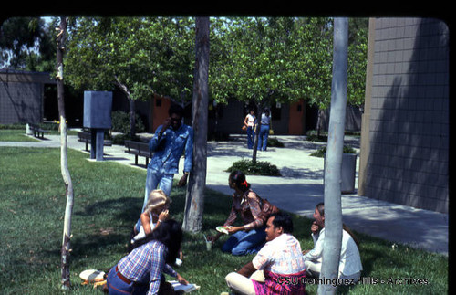 Students outside Small College