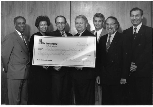 Southern California Gas Company presents CSUDH $50,000 check