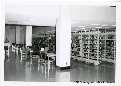 Campus library - shelves and study area