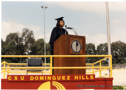 Student speaker at 1993 graduation