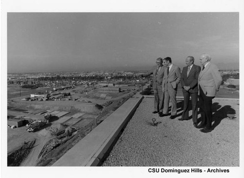 Administrators view construction from ERC roof